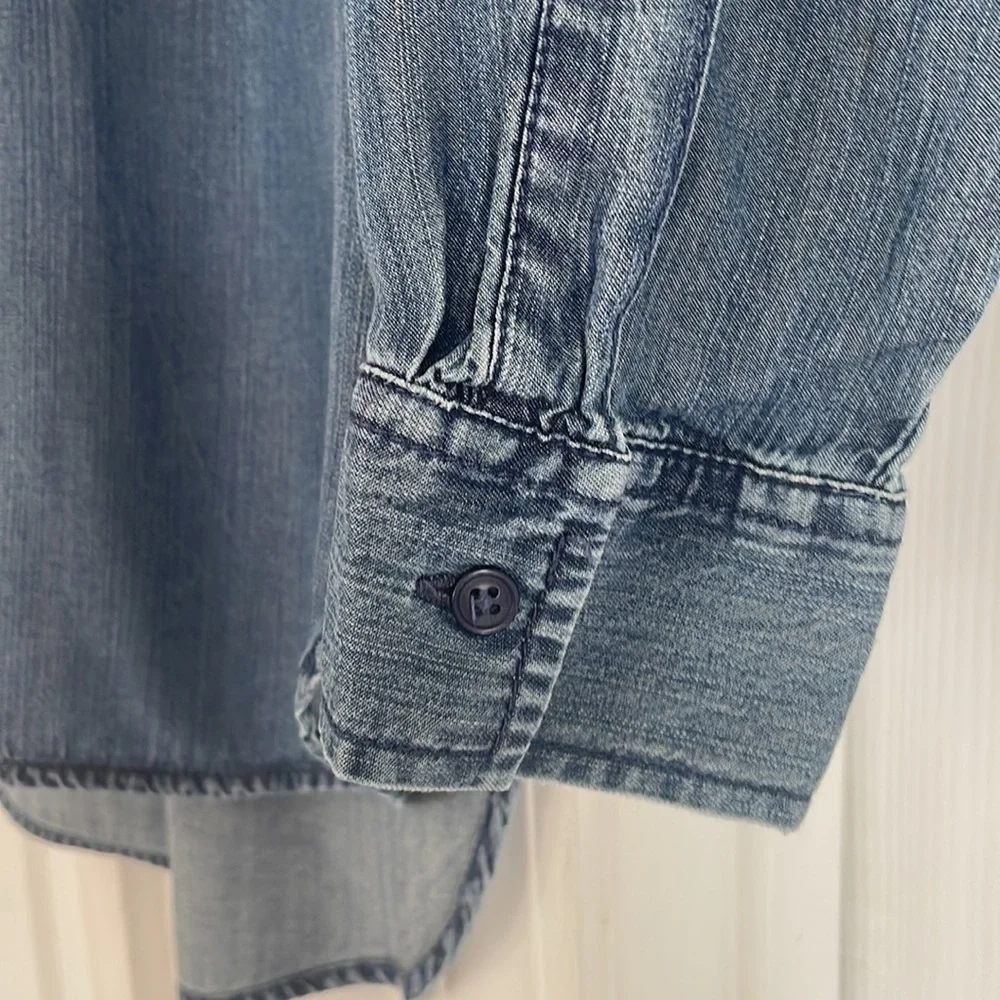 a.n.a lace up denim shirt - Picture 4 of 7